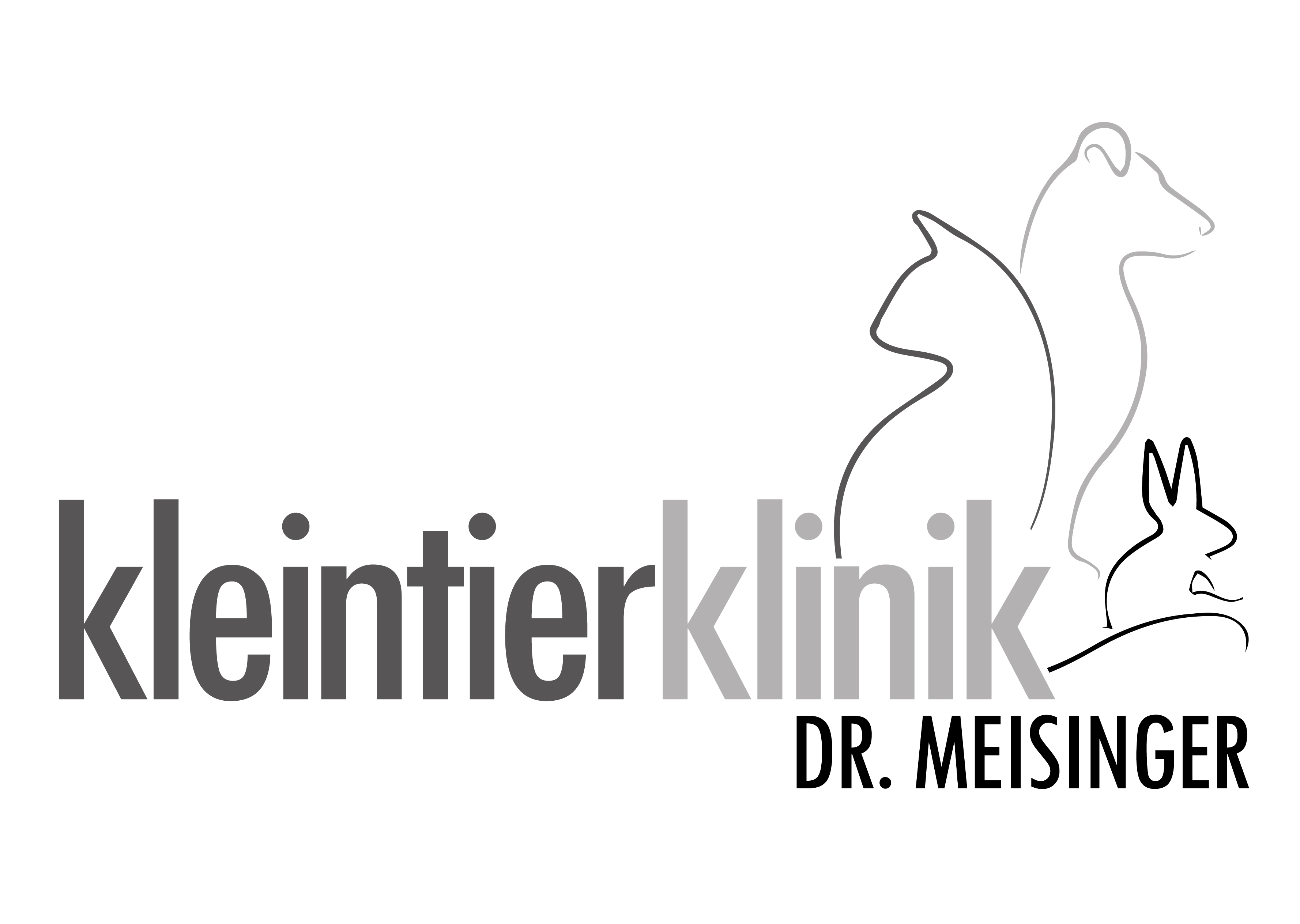 Hauptlogo in Graustufen - Kleintierklinik Dr. Meisinger